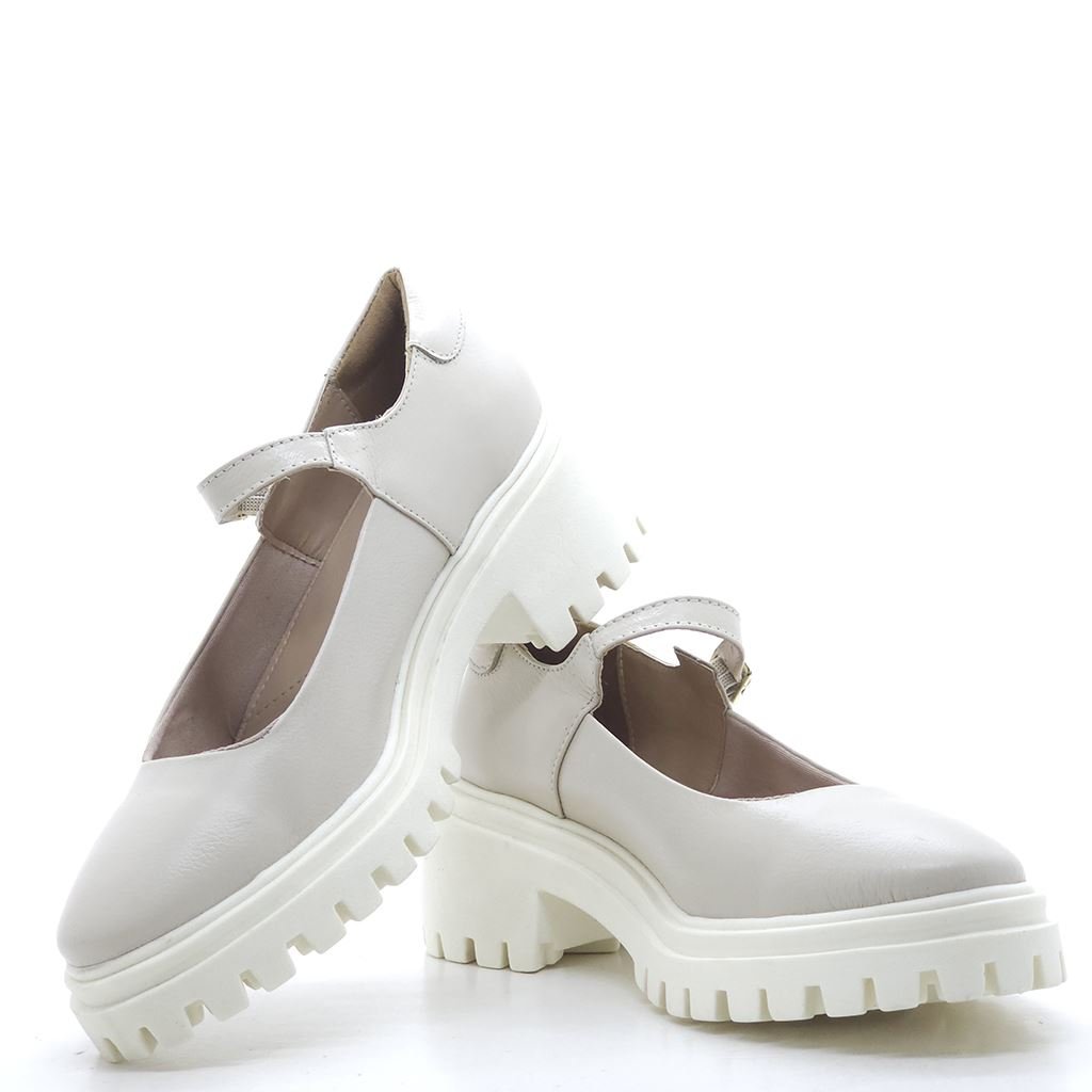 Sapato Boneca Salto Tratorado Bege 3