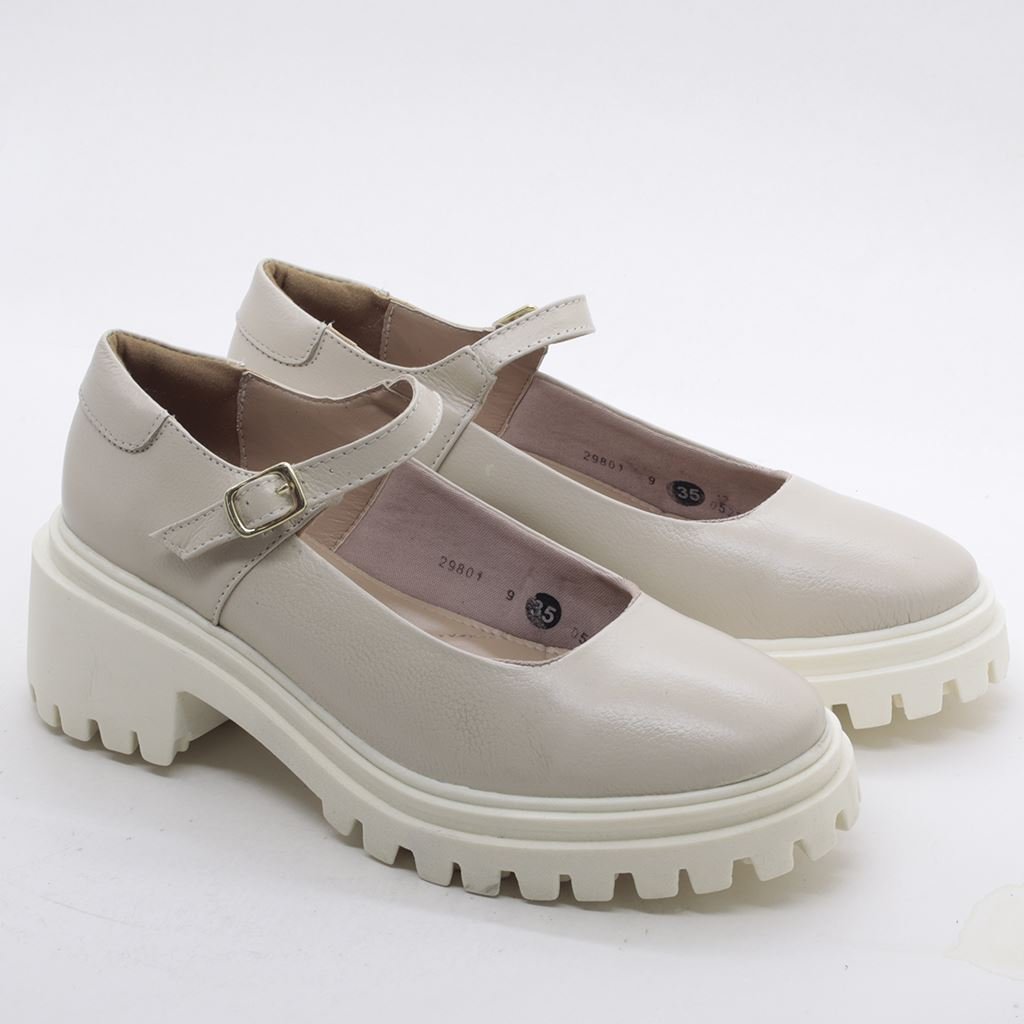 Sapato Boneca Salto Tratorado Bege 5