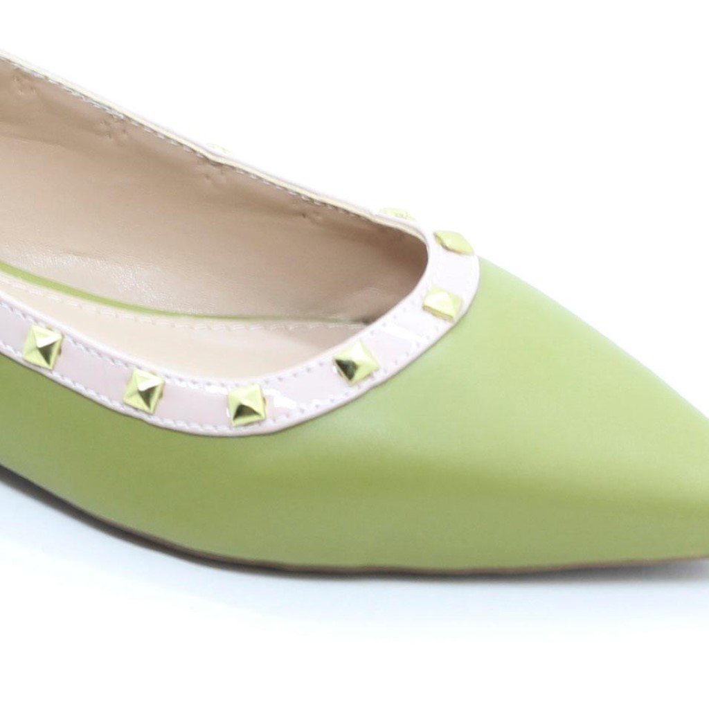Sapatilha Bico Fino Croco Verniz Verde 4