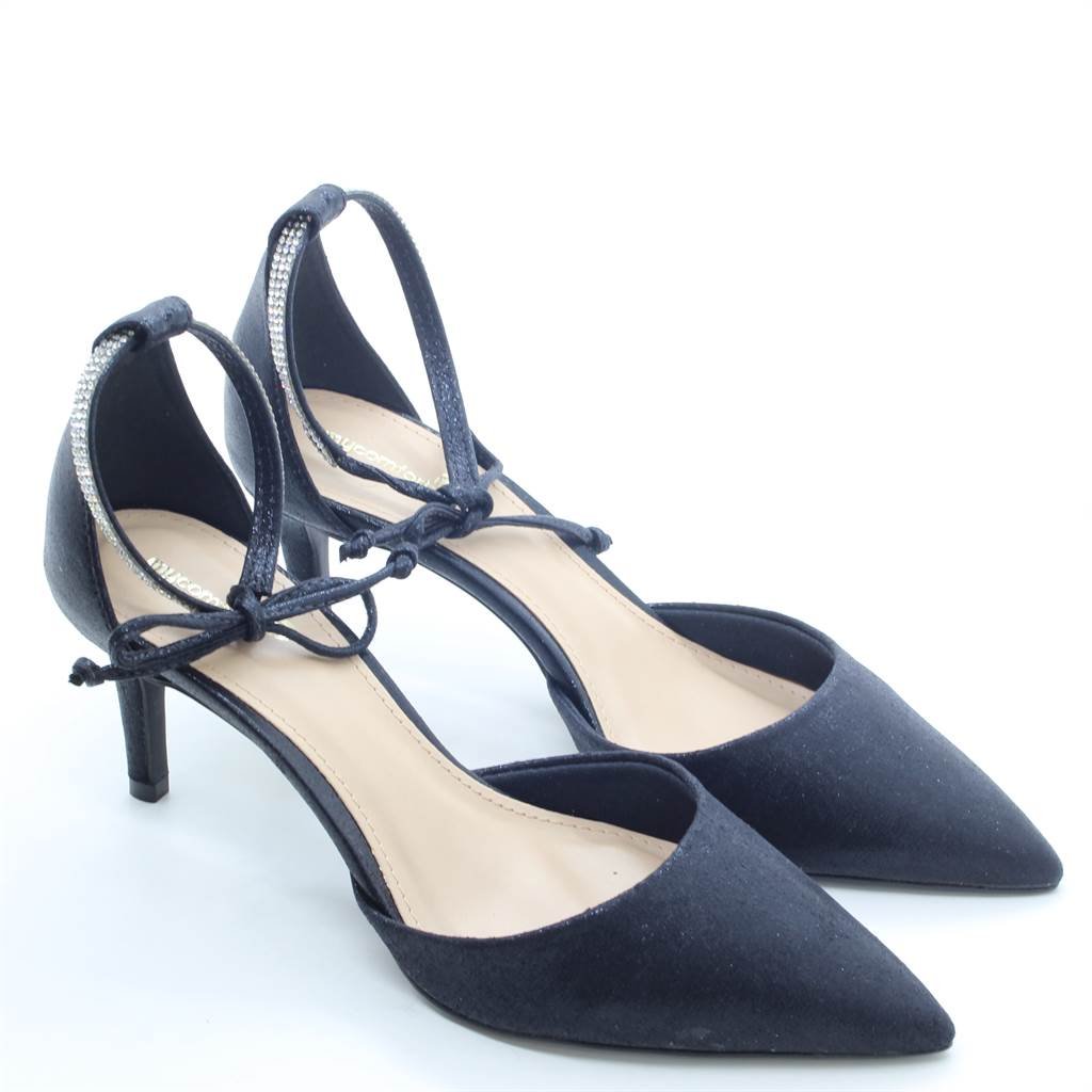 Scarpin Salto Fino Amarração Preto 5