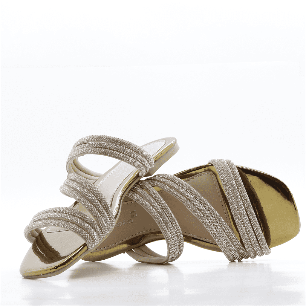 Rasteira Chinelo Brilho Marrom 3