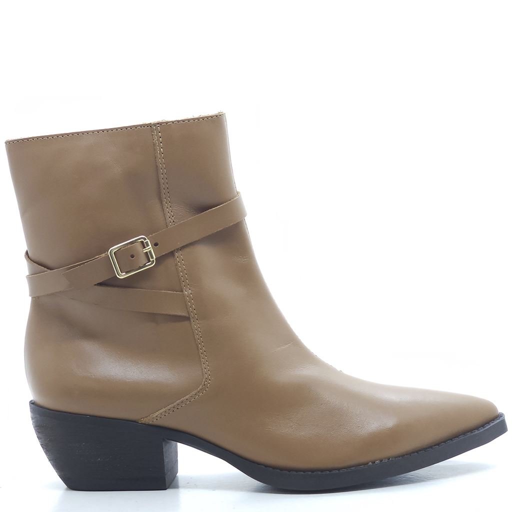 Bota Cano Baixo Western Marrom 2