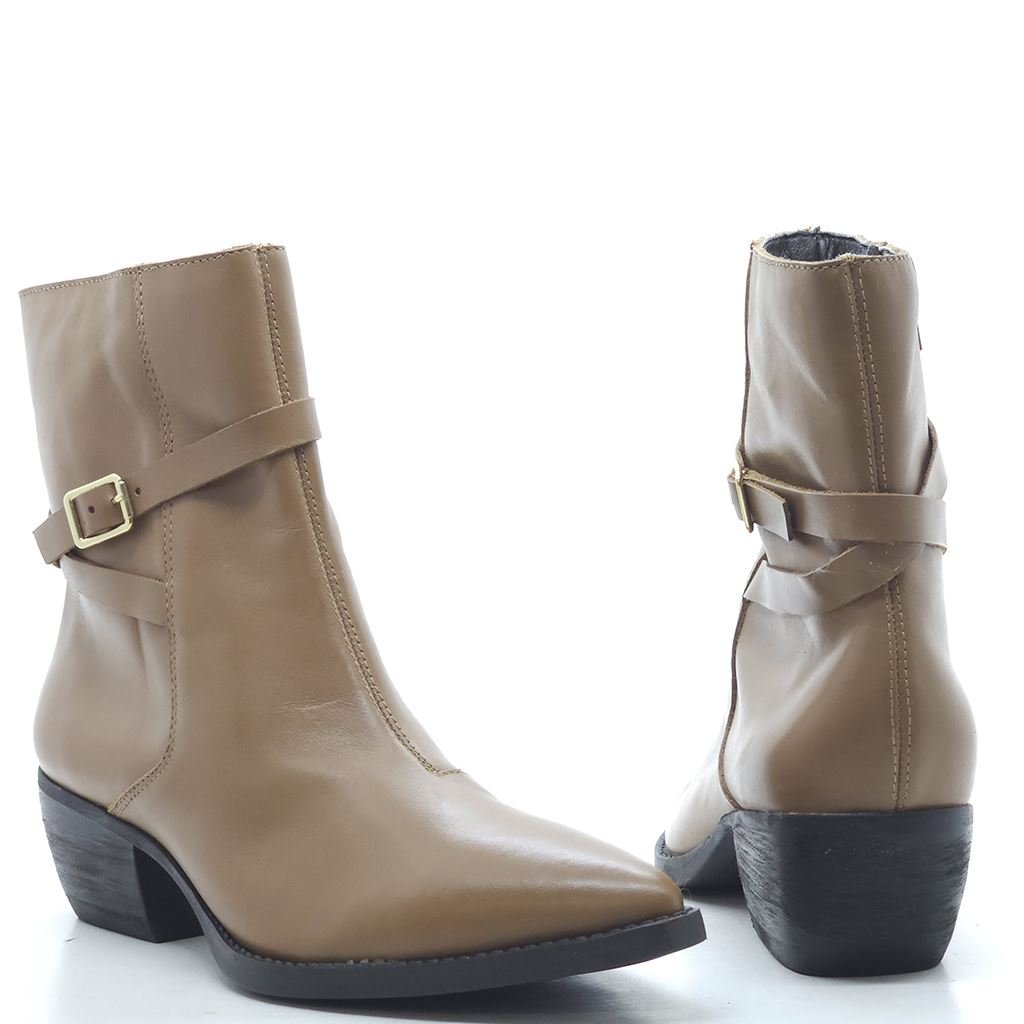 Bota Cano Baixo Western Marrom 5