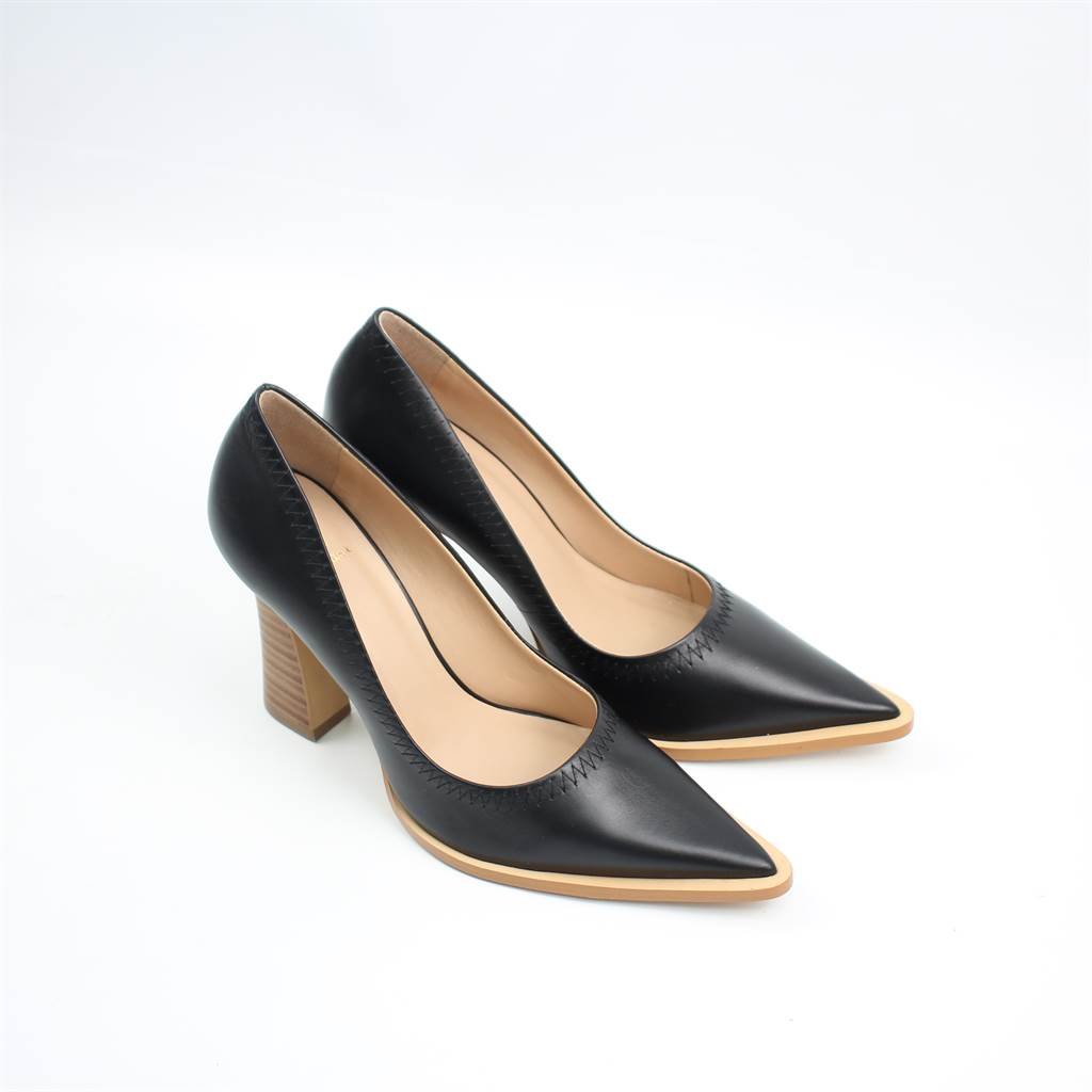 Scarpin Salto Bloco Preto 5