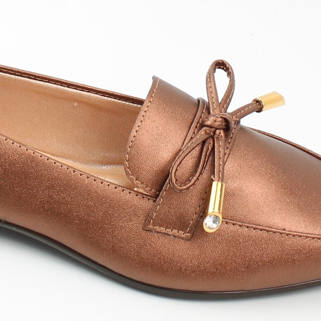 Sapatilha Mocassim Laço Marrom 3