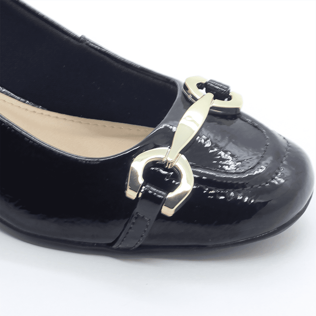 Scarpin Salto Bloco Detalhe Preto 3