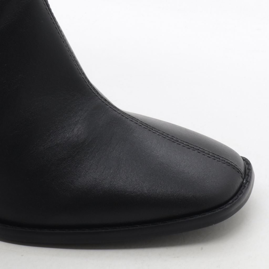 Bota Cano Baixo Salto Bloco Couro 2