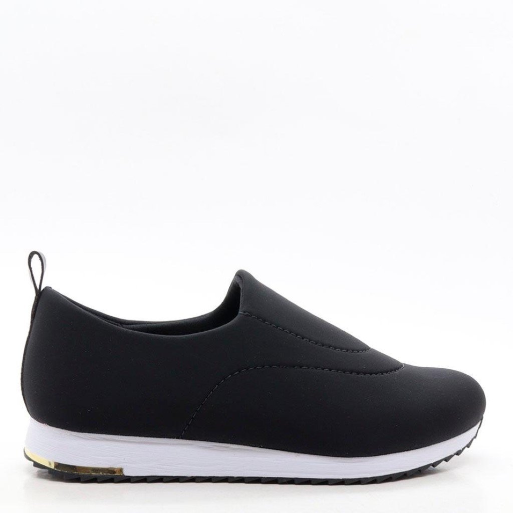 Tênis Flat Elastano Preto 2