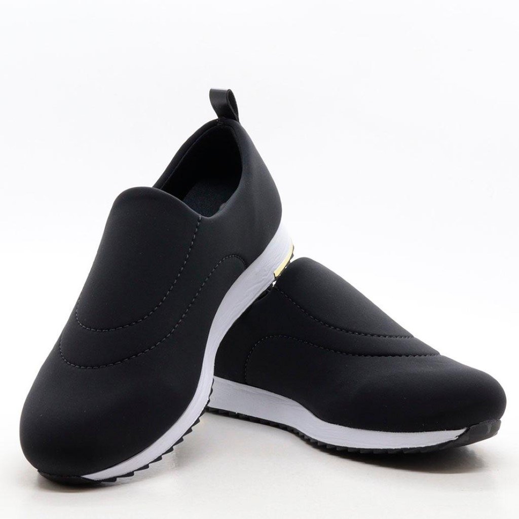 Tênis Flat Elastano Preto 3