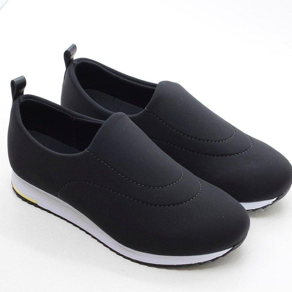 Tênis Flat Elastano Preto 5