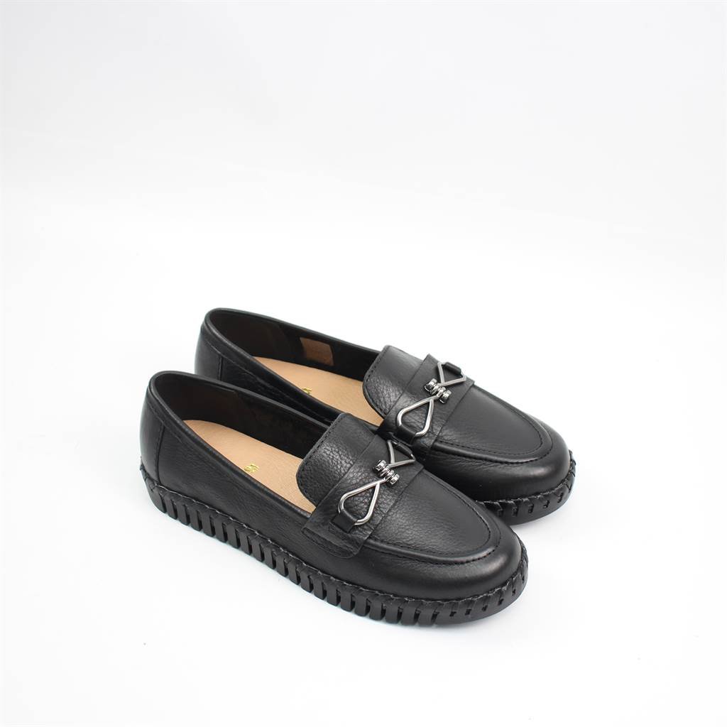 Mocassim Couro Conforto Preto 2