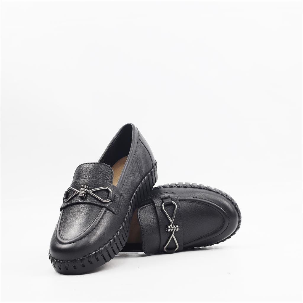 Mocassim Couro Conforto Preto 4