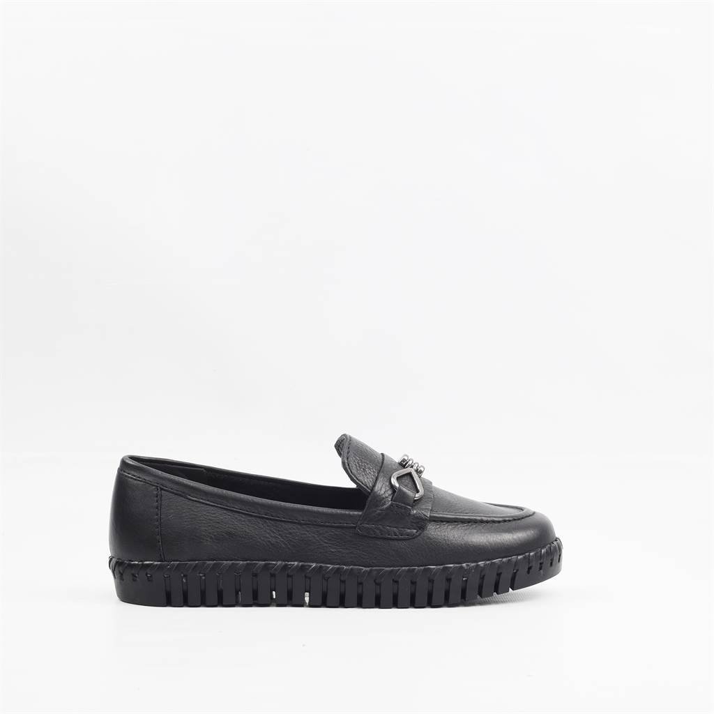 Mocassim Couro Conforto Preto 5