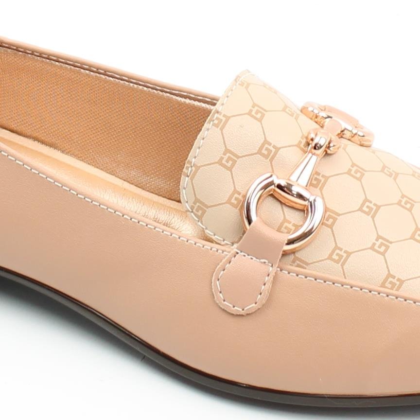 Sapatilha Mocassim Metal Bege 2