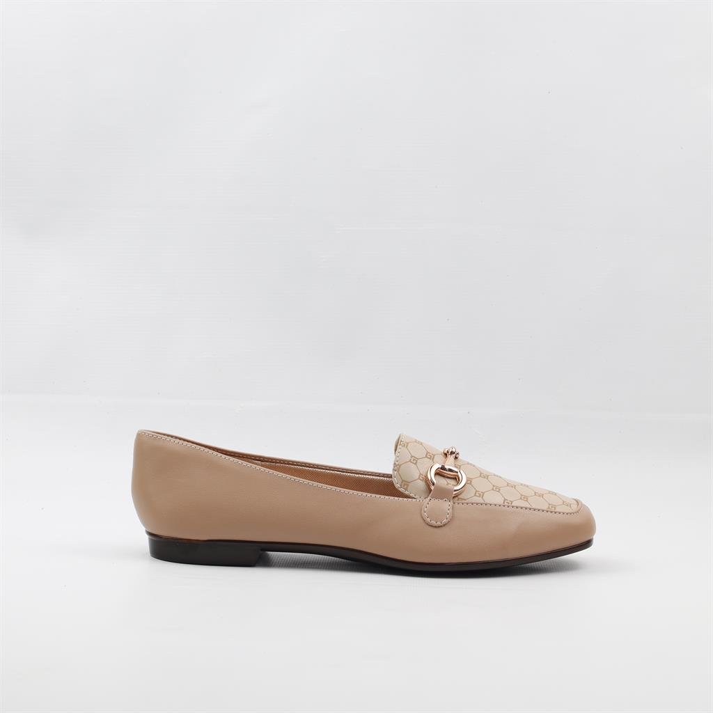 Sapatilha Mocassim Metal Bege 3