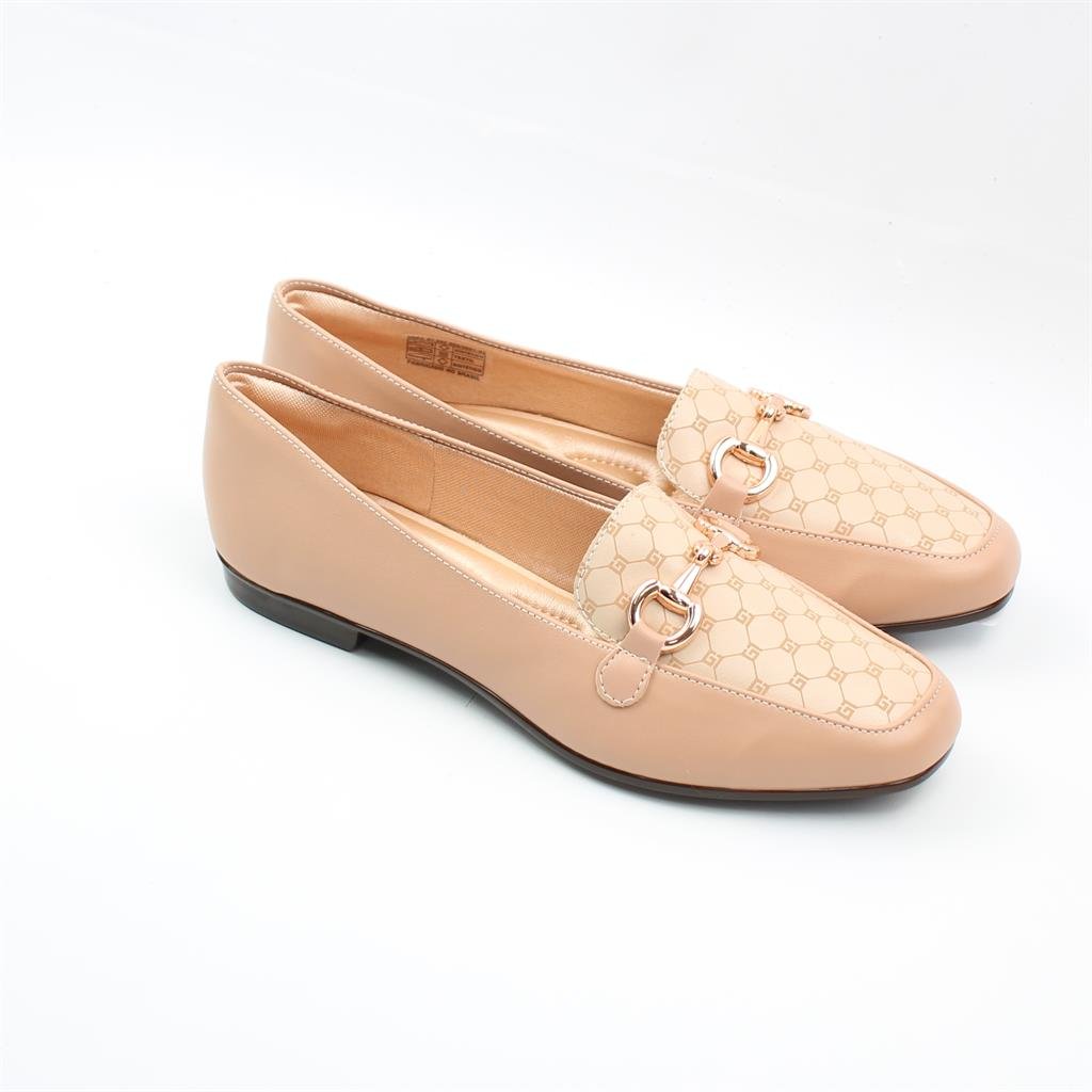 Sapatilha Mocassim Metal Bege 4
