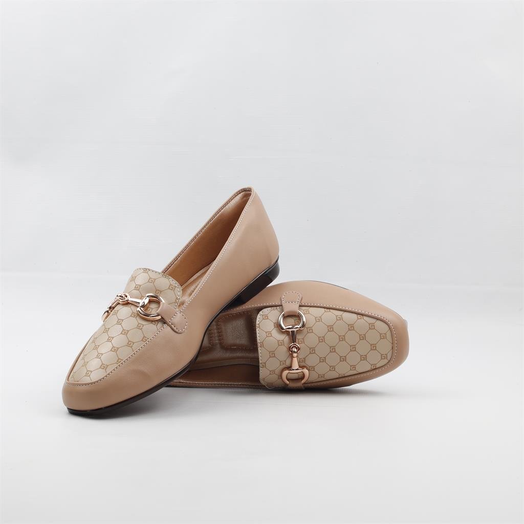 Sapatilha Mocassim Metal Bege 5