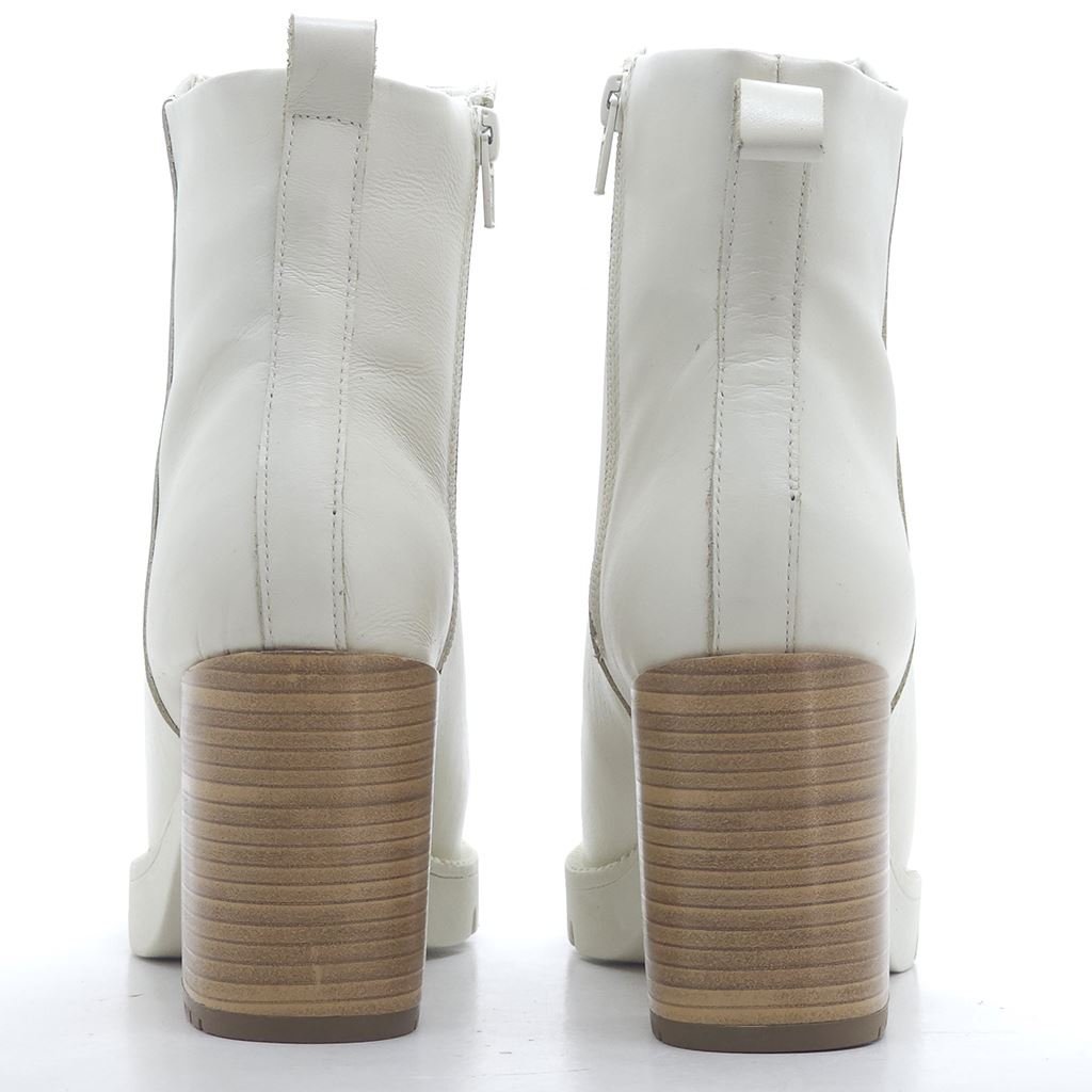 Bota Cano Baixo Couro Branco 4