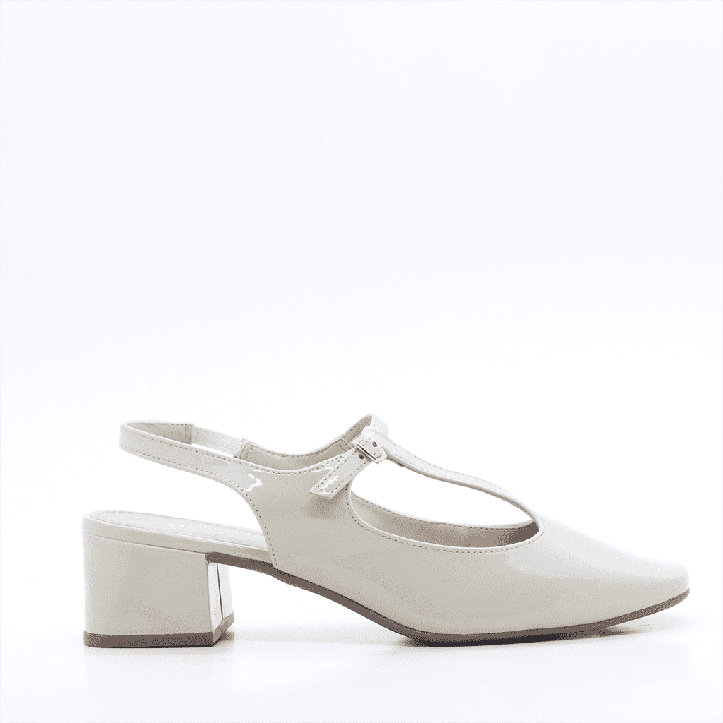 Scarpin Slingback Salomé Bege 3