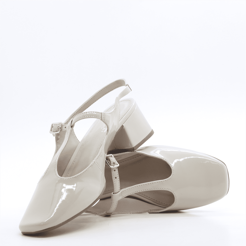 Scarpin Slingback Salomé Bege 5