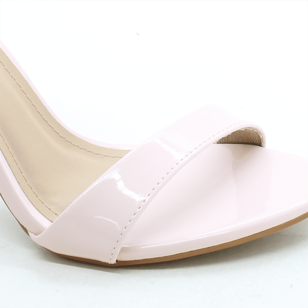 Sandália Salto Bloco Verniz Branco 5