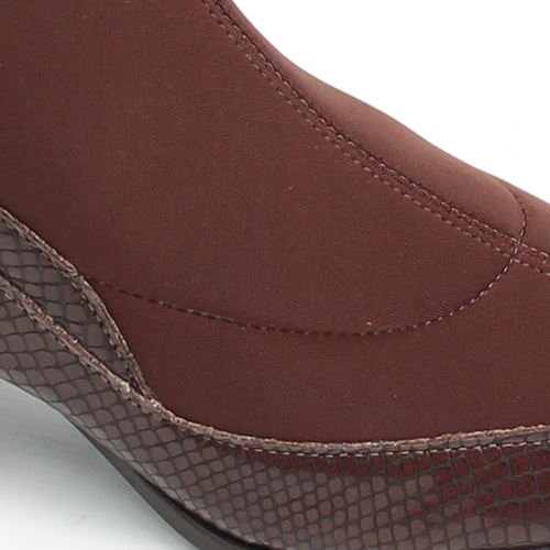 Bota Cano Baixo Lycra Marrom 2