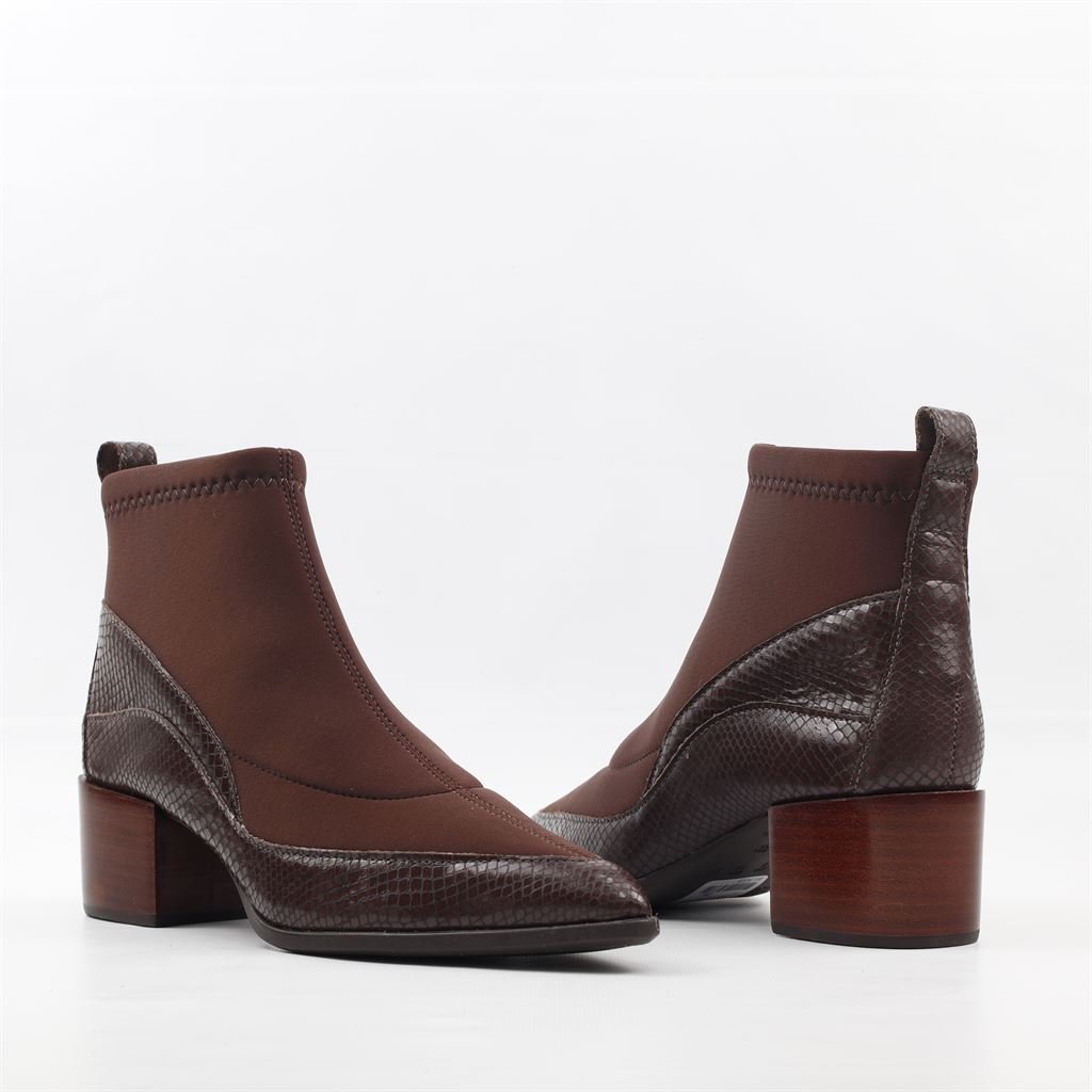 Bota Cano Baixo Lycra Marrom 3