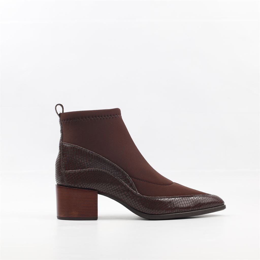 Bota Cano Baixo Lycra Marrom 4