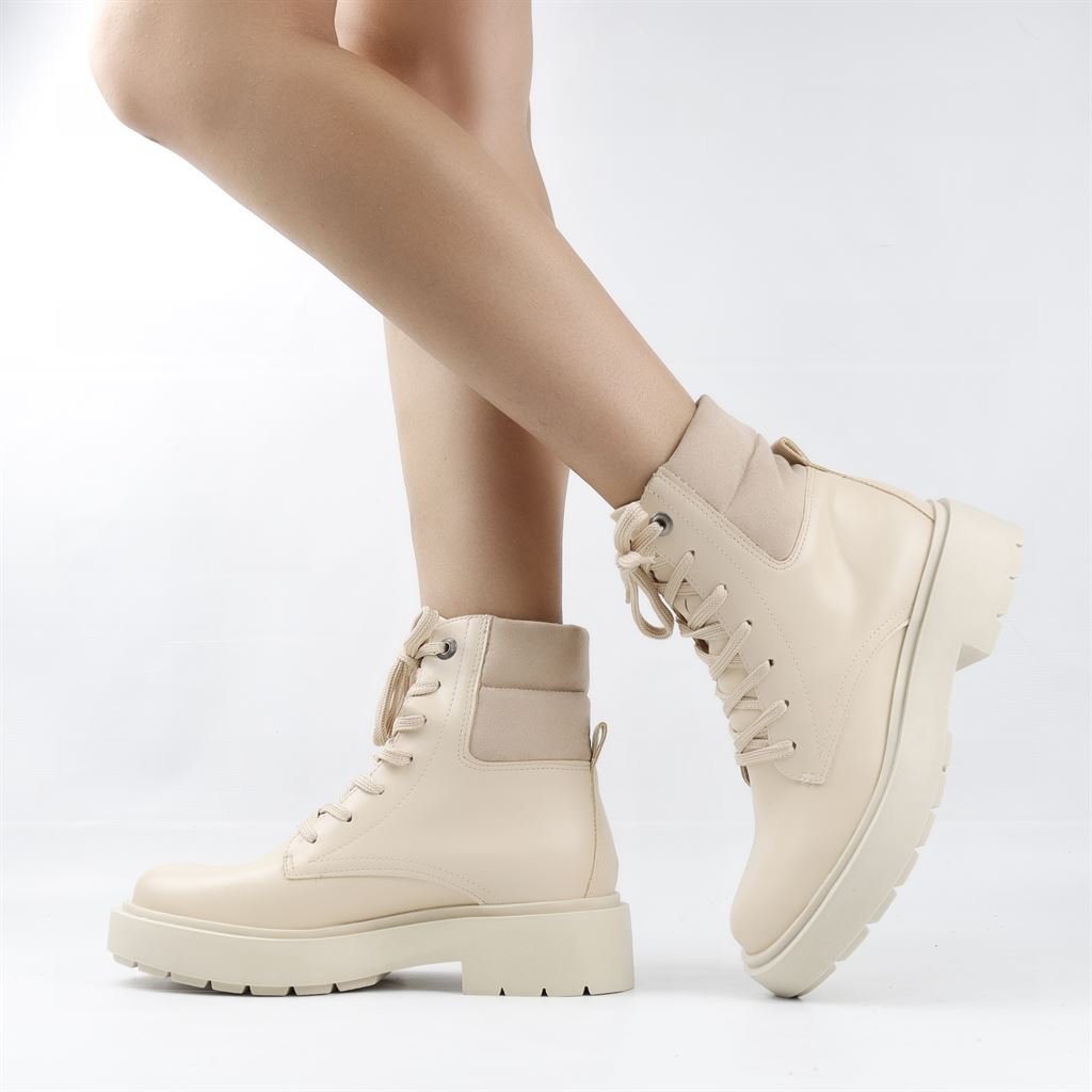 Bota Coturno Amarração Branco 1