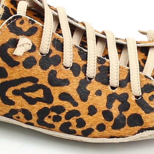 Tênis Flat Pelo Onça Couro Marrom 4