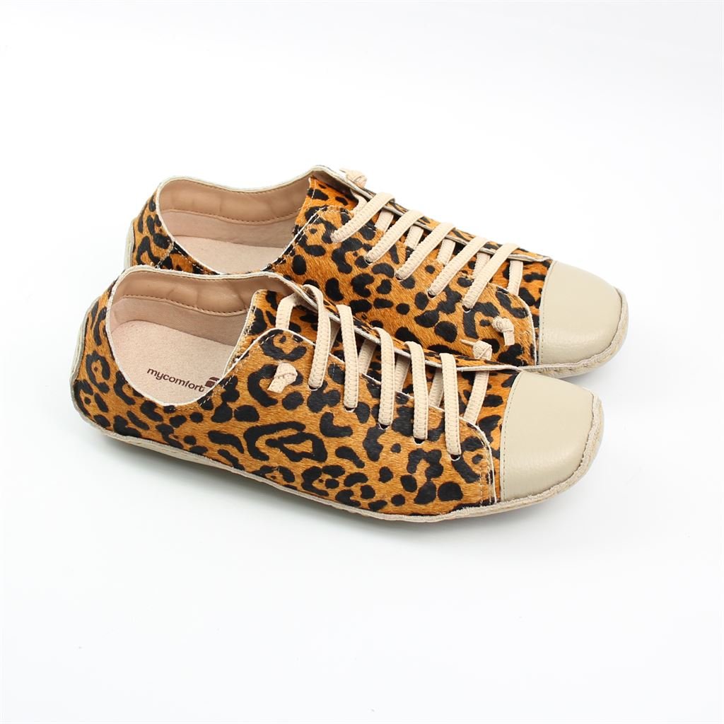 Tênis Flat Pelo Onça Couro Marrom 3