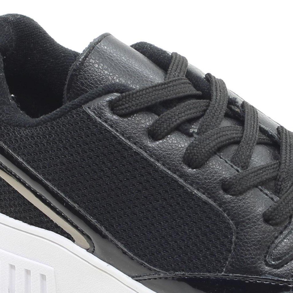 Tênis Flat Sola Alta Preto 4