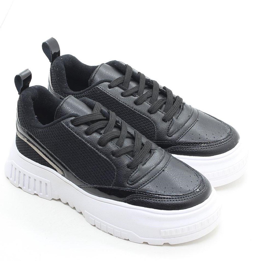 Tênis Flat Sola Alta Preto 5