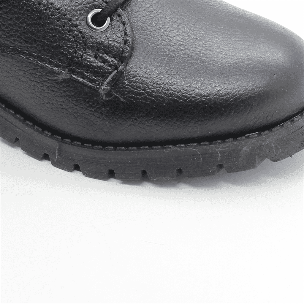 Bota Coturno  Couro Fivela Preto 4