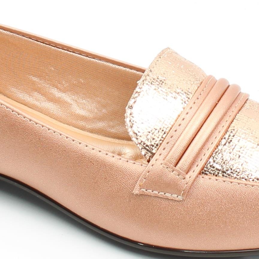 Sapatilha Mocassim Bico Fino Bege 2