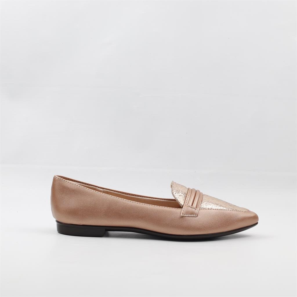 Sapatilha Mocassim Bico Fino Bege 3