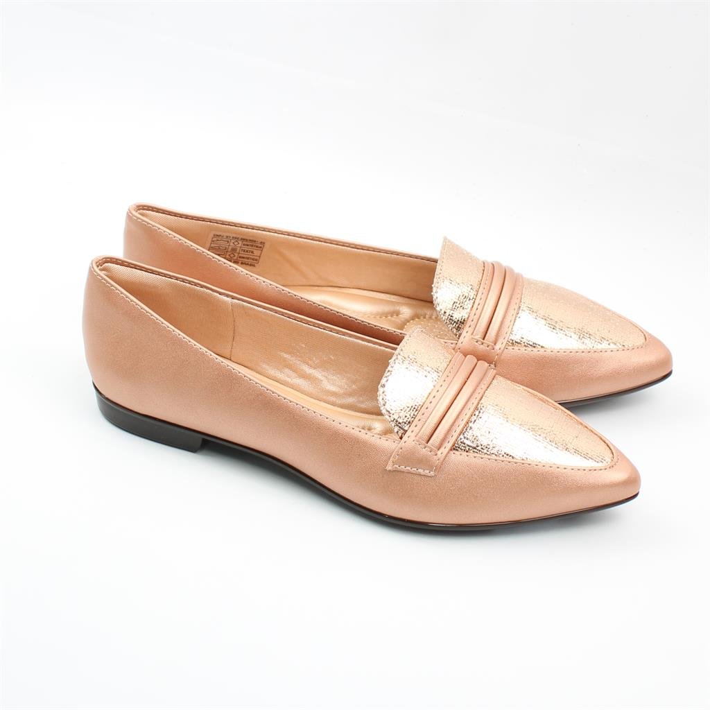 Sapatilha Mocassim Bico Fino Bege 4