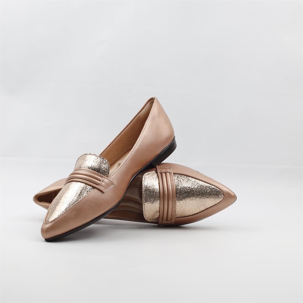 Sapatilha Mocassim Bico Fino Bege 5