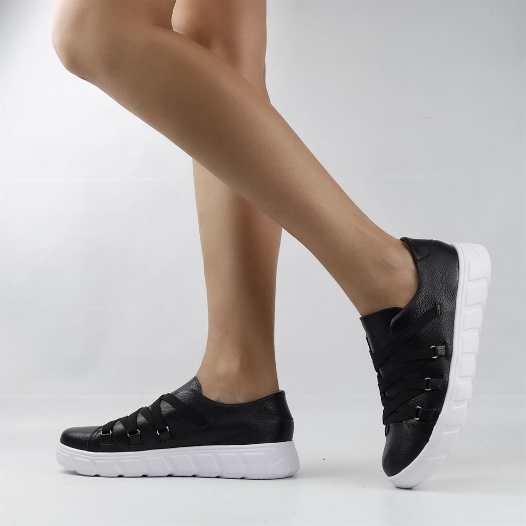 Tênis Flatform Couro Preto 1