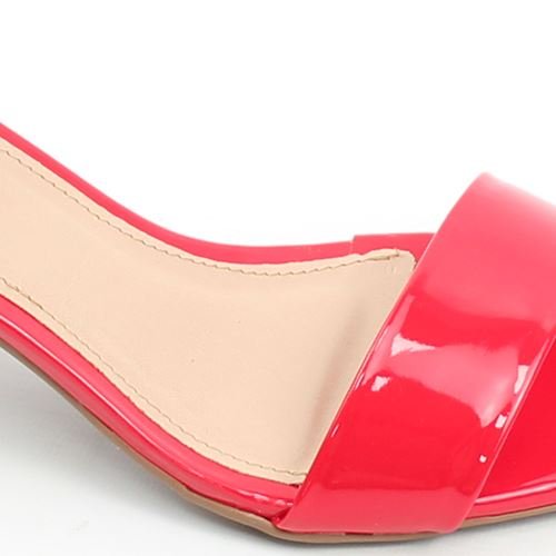 Sandália Salto Bloco Verniz Vermelho 3