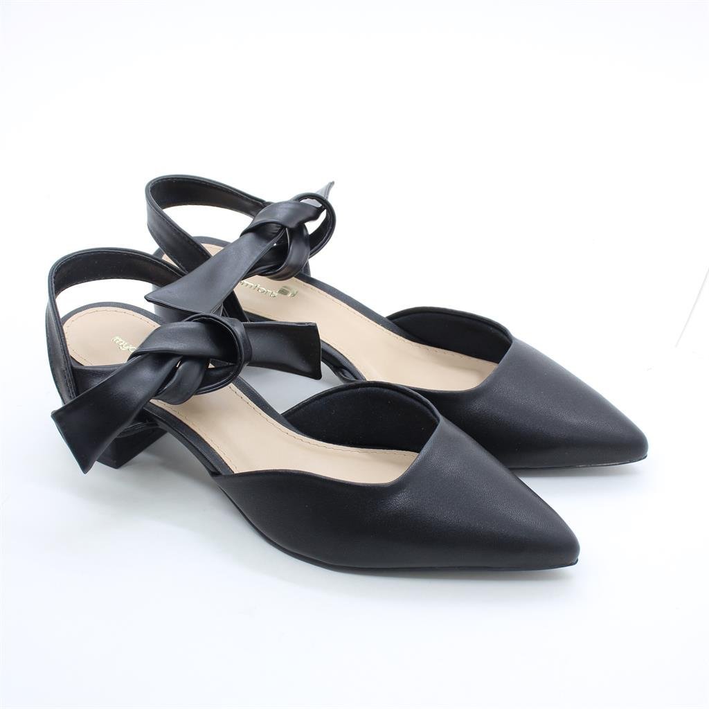 Scarpin Salto Bloco Aberto Preto 4