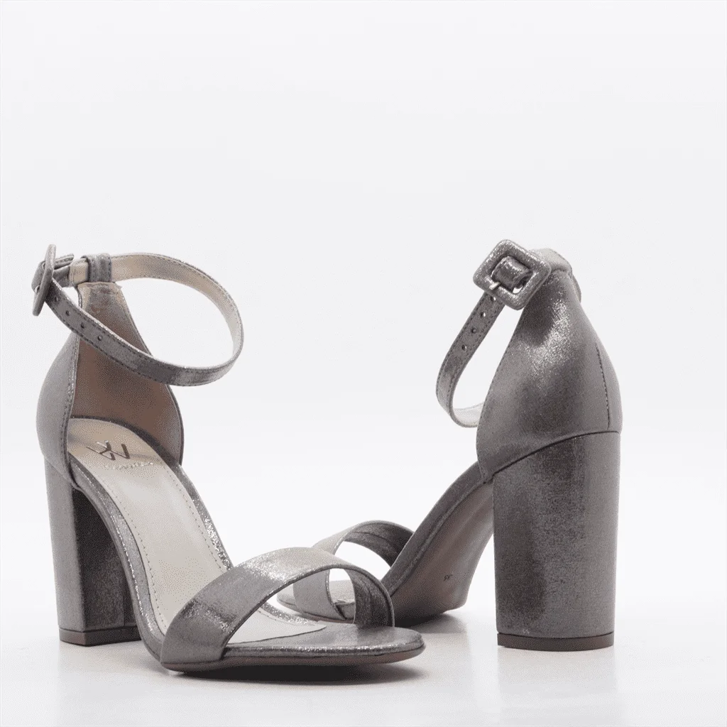 Sandália Salto Bloco Classic Sued Marrom 3