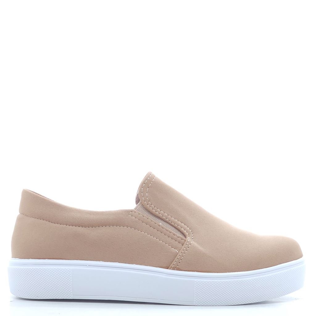 Tênis Slip On Lycra Bege 2