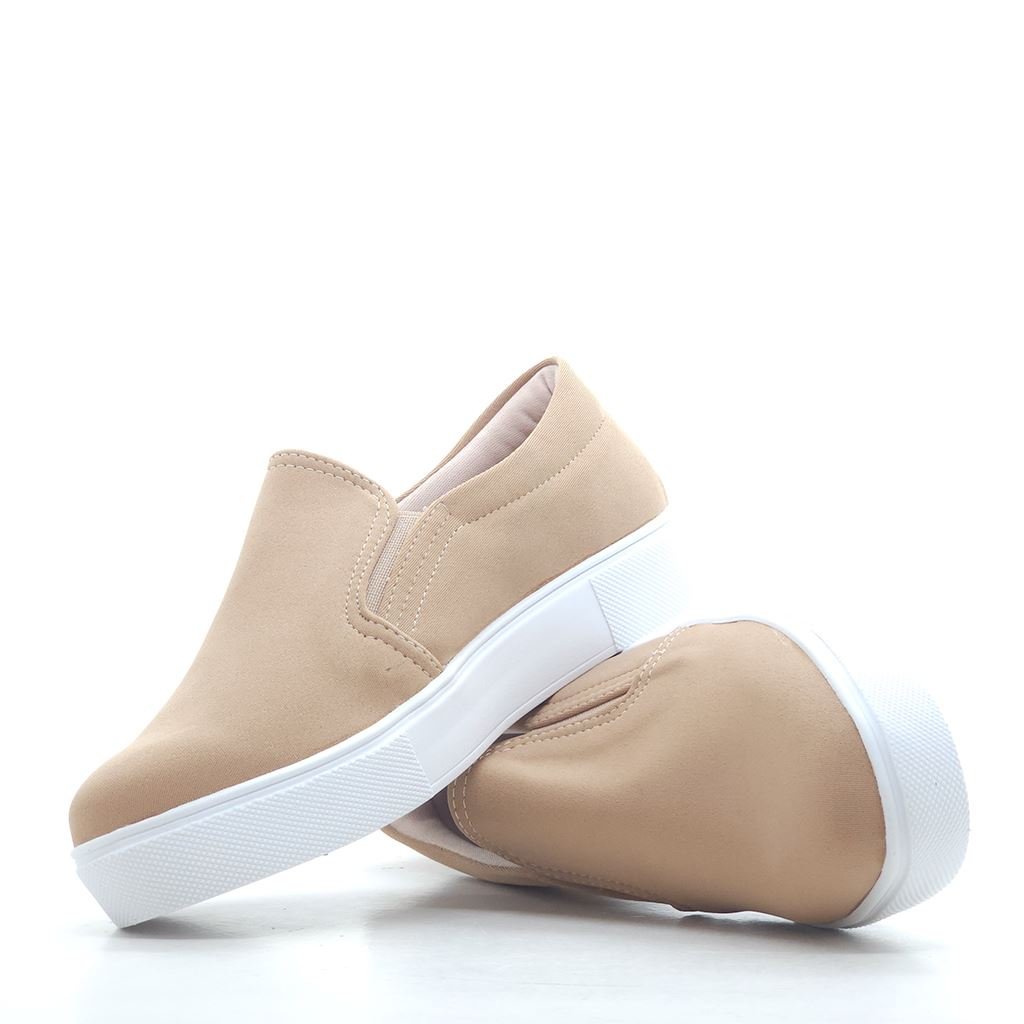 Tênis Slip On Lycra Bege 3