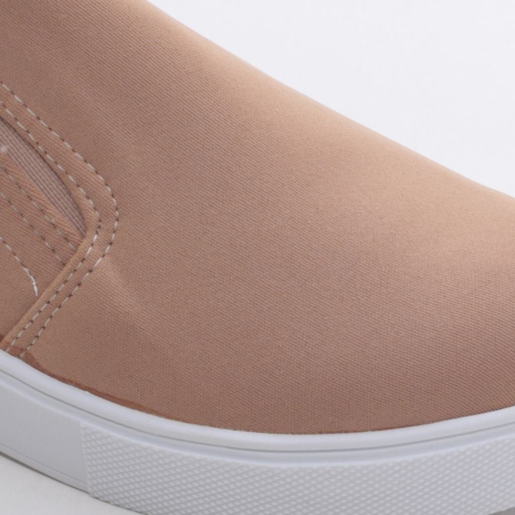 Tênis Slip On Lycra Bege 5