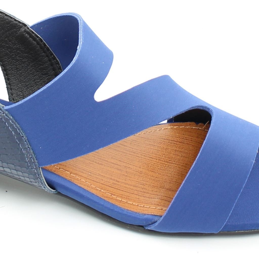 Sandália Salto Bloco Conforto Azul 3