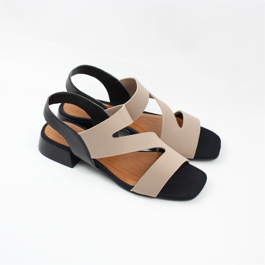 Sandália Salto Bloco Conforto Cinza 2