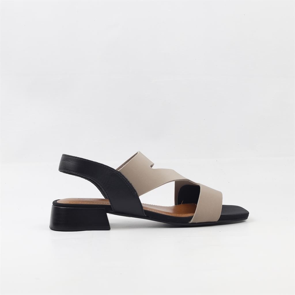 Sandália Salto Bloco Conforto Cinza 5