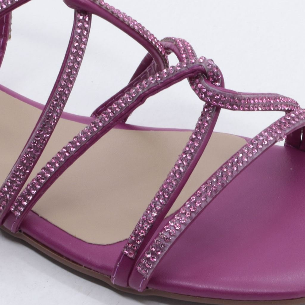 Rasteira Sandália Brilho Rosa 4