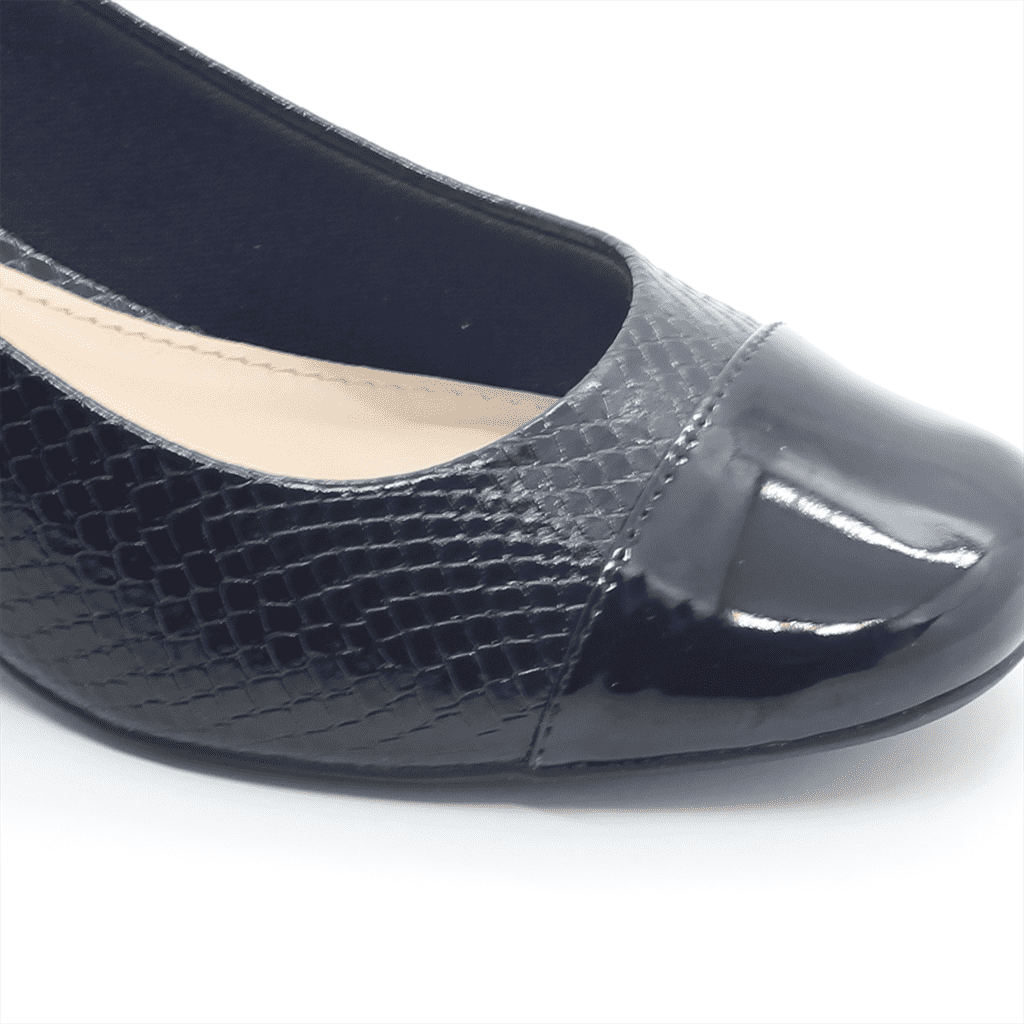 Scarpin Salto Bloco Verniz Preto 3